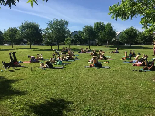 Outdoor group workout