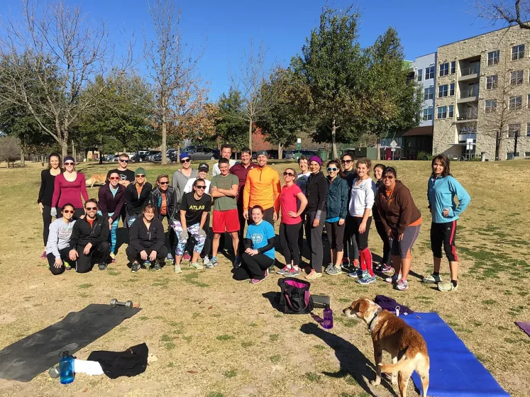 Outdoor training session at Mueller Lake Park